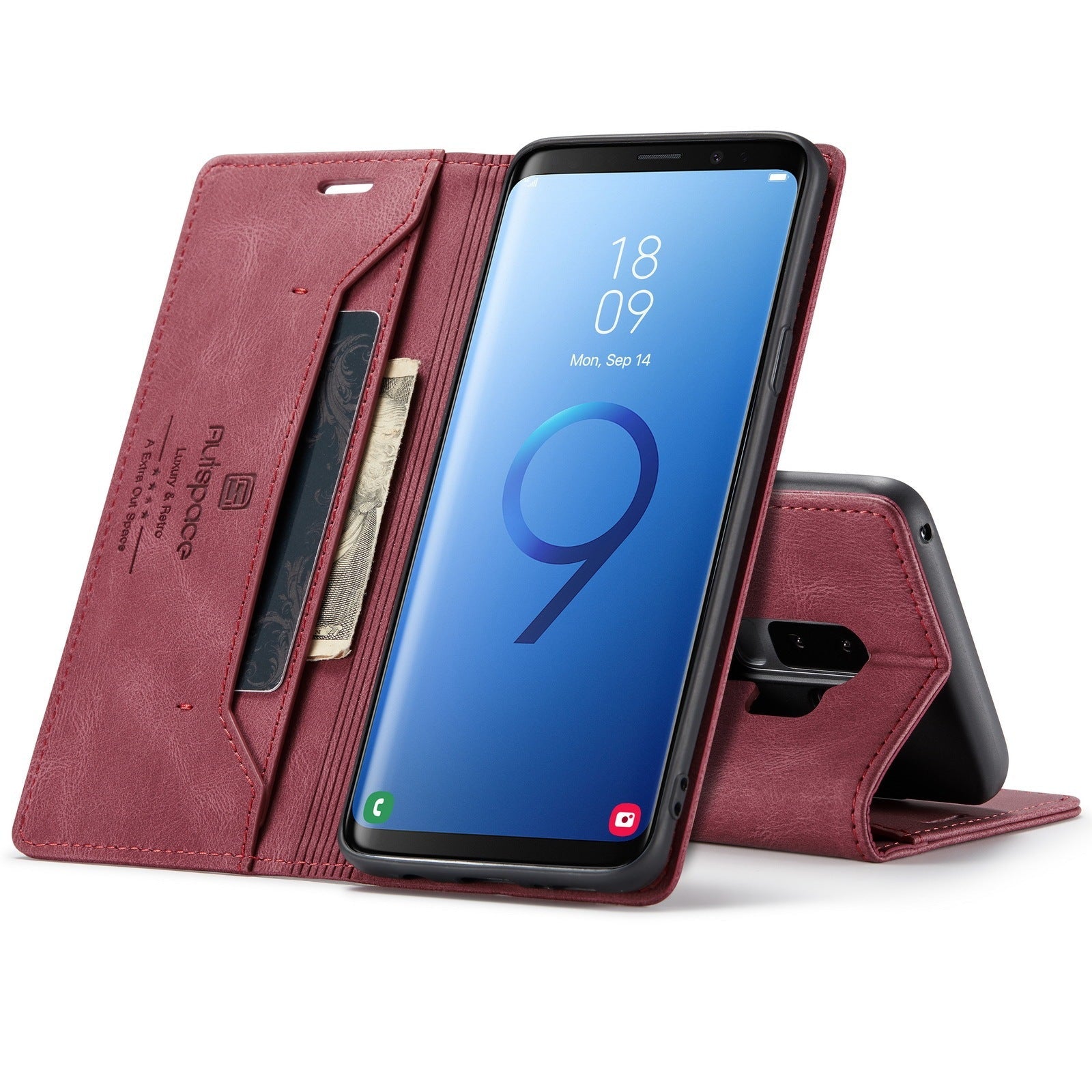 HKM-432787 Samsung-compatible Anti-Degaussing Clamshell Flip Phone Case in Multiple Colors