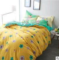 HKM-432851 Cotton Four-Piece Fashion Bedding Set with Personalized Design and Paint Printing