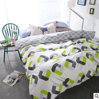 HKM-432851 Cotton Four-Piece Fashion Bedding Set with Personalized Design and Paint Printing