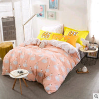 HKM-432851 Cotton Four-Piece Fashion Bedding Set with Personalized Design and Paint Printing