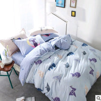 HKM-432851 Cotton Four-Piece Fashion Bedding Set with Personalized Design and Paint Printing