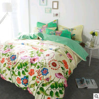 HKM-432851 Cotton Four-Piece Fashion Bedding Set with Personalized Design and Paint Printing