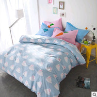 HKM-432851 Cotton Four-Piece Fashion Bedding Set with Personalized Design and Paint Printing