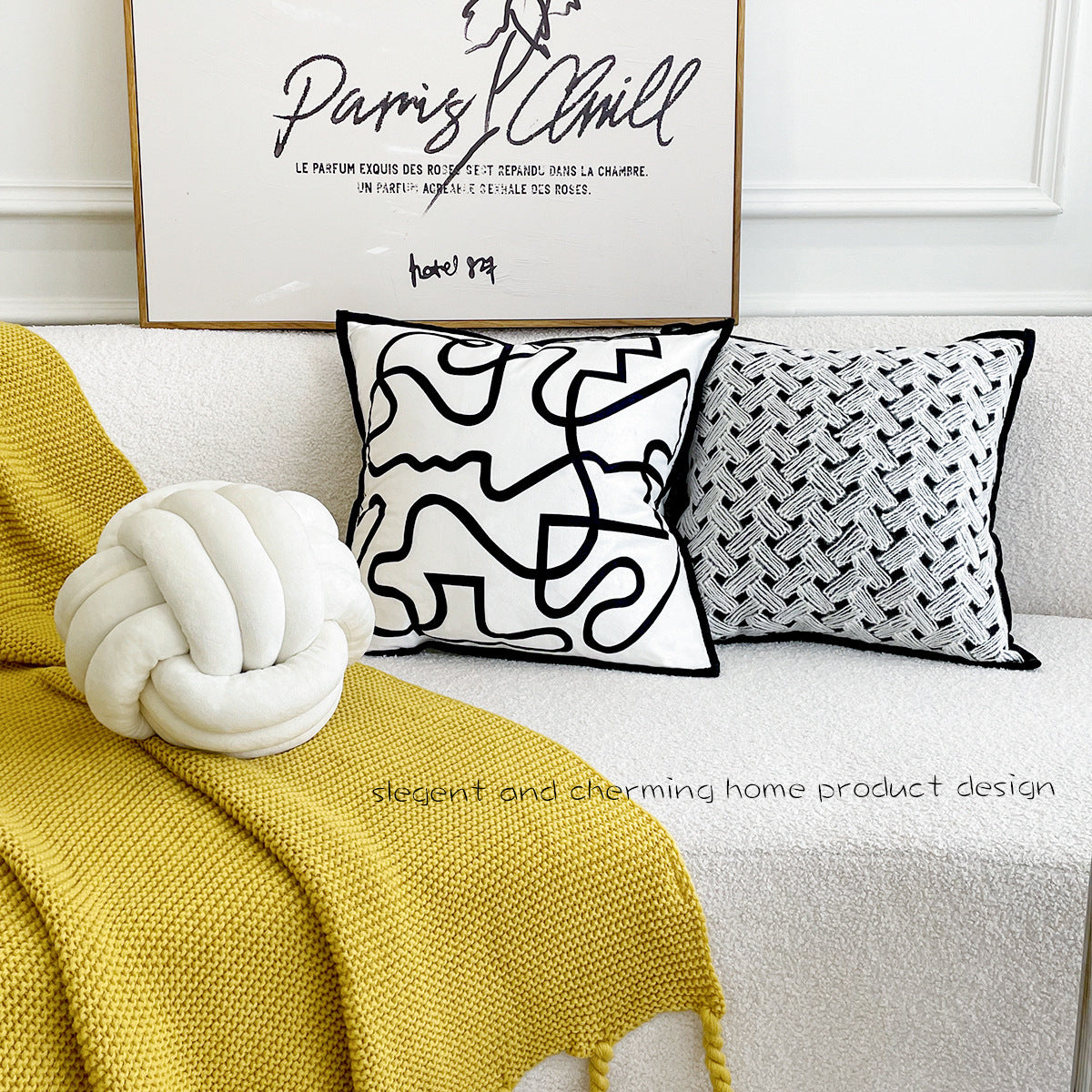 HKM-432915 Velvet Art Print Throw Pillow Cover - 45x45cm Decorative Cushion Case