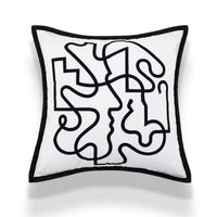 HKM-432915 Velvet Art Print Throw Pillow Cover - 45x45cm Decorative Cushion Case