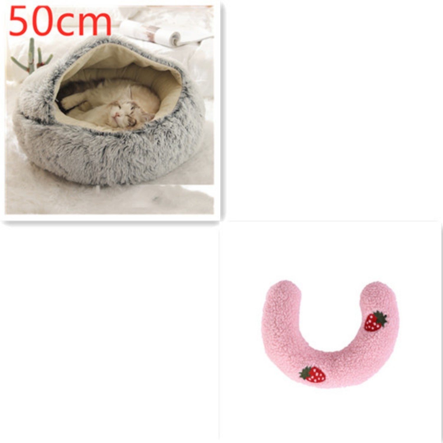 HKM-432979 Cozy Cocoon Soft Dog & Cat Bed for Anxiety Relief and Joint Support