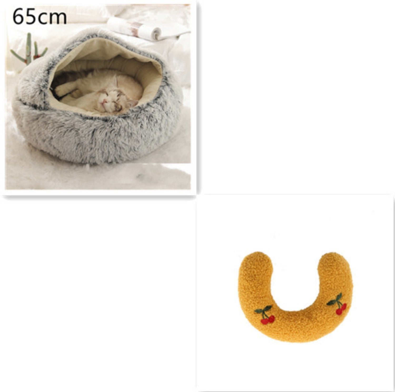 HKM-432979 Cozy Cocoon Soft Dog & Cat Bed for Anxiety Relief and Joint Support