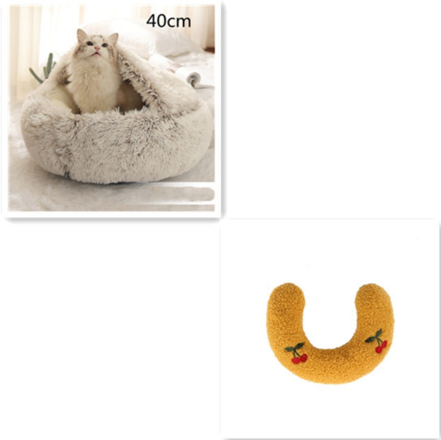 HKM-432979 Cozy Cocoon Soft Dog & Cat Bed for Anxiety Relief and Joint Support