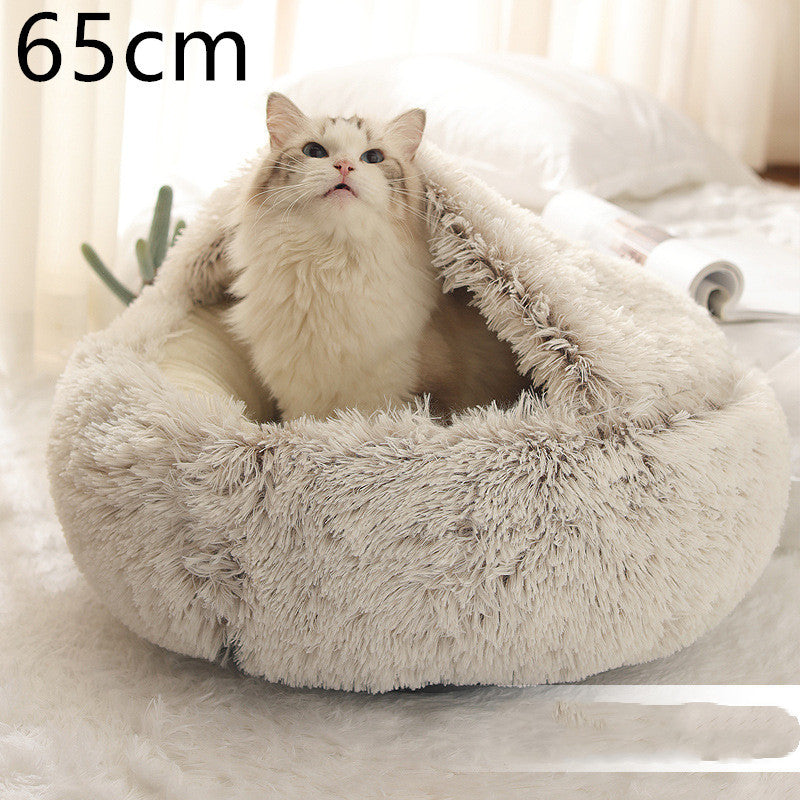 HKM-432979 Cozy Cocoon Soft Dog & Cat Bed for Anxiety Relief and Joint Support
