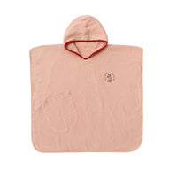HKM-433107 Cotton Gauze Hooded Bath Towel for Kids with Flower and Cartoon Designs