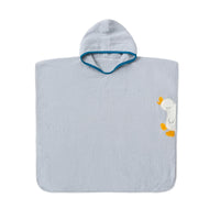 HKM-433107 Cotton Gauze Hooded Bath Towel for Kids with Flower and Cartoon Designs