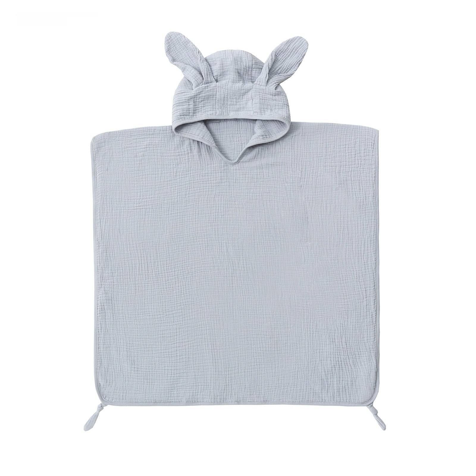HKM-433107 Cotton Gauze Hooded Bath Towel for Kids with Flower and Cartoon Designs