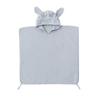 HKM-433107 Cotton Gauze Hooded Bath Towel for Kids with Flower and Cartoon Designs
