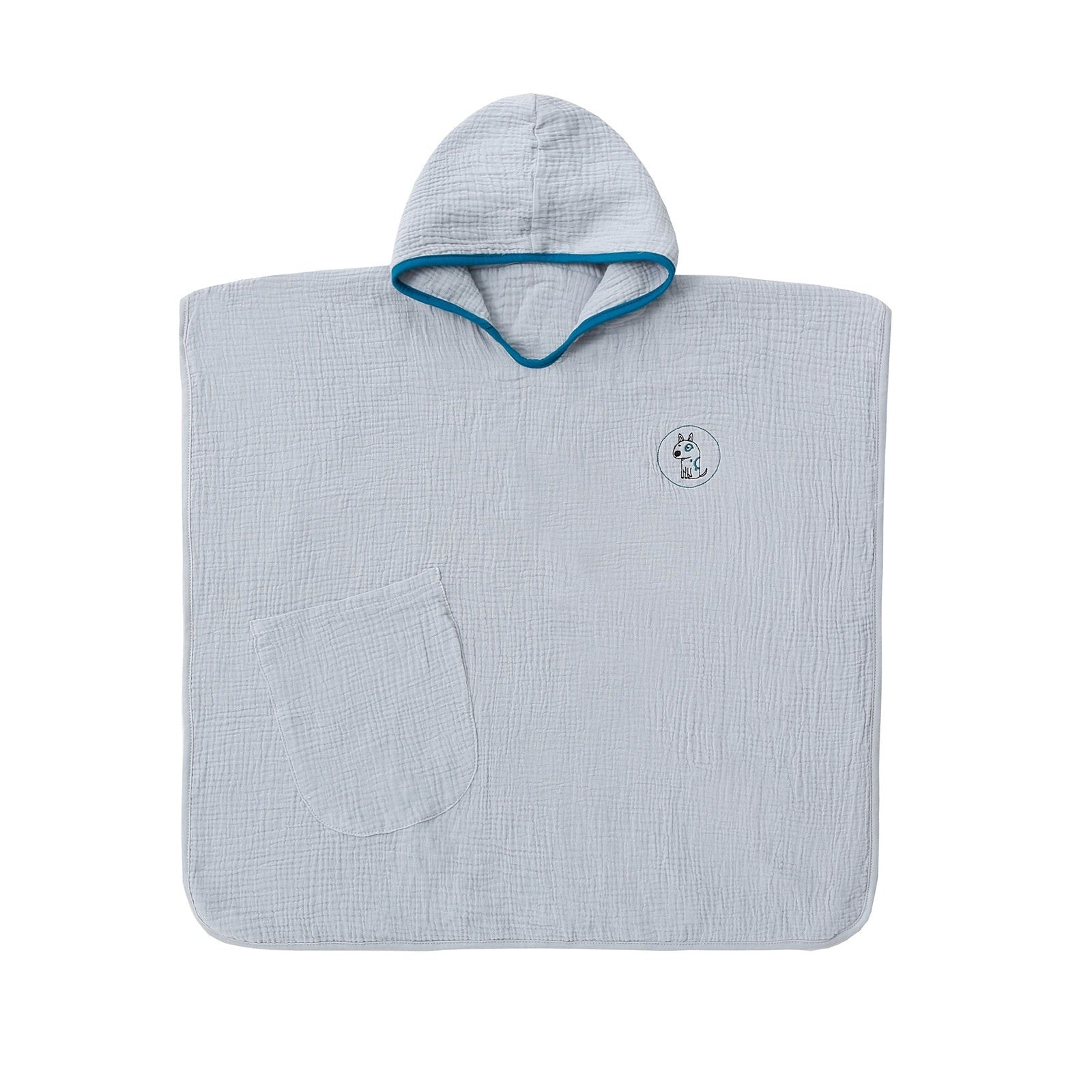 HKM-433107 Cotton Gauze Hooded Bath Towel for Kids with Flower and Cartoon Designs