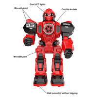 HKM-433107 RC Intelligent Interactive Dancing Robot Toy for Children Ages 3+ - Light & Sound Function, Battery Operated, Four-Wheeled Design