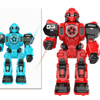 HKM-433107 RC Intelligent Interactive Dancing Robot Toy for Children Ages 3+ - Light & Sound Function, Battery Operated, Four-Wheeled Design