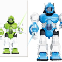 HKM-433107 RC Intelligent Interactive Dancing Robot Toy for Children Ages 3+ - Light & Sound Function, Battery Operated, Four-Wheeled Design