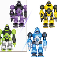HKM-433107 RC Intelligent Interactive Dancing Robot Toy for Children Ages 3+ - Light & Sound Function, Battery Operated, Four-Wheeled Design