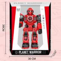 HKM-433107 RC Intelligent Interactive Dancing Robot Toy for Children Ages 3+ - Light & Sound Function, Battery Operated, Four-Wheeled Design