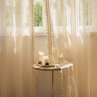 HKM-433235 Bohemian Lace Window Curtains for Living Room and Bedroom, Polyester, Multiple Sizes Available