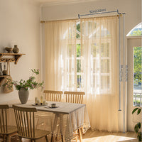 HKM-433235 Bohemian Lace Window Curtains for Living Room and Bedroom, Polyester, Multiple Sizes Available
