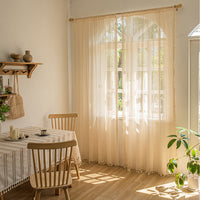 HKM-433235 Bohemian Lace Window Curtains for Living Room and Bedroom, Polyester, Multiple Sizes Available