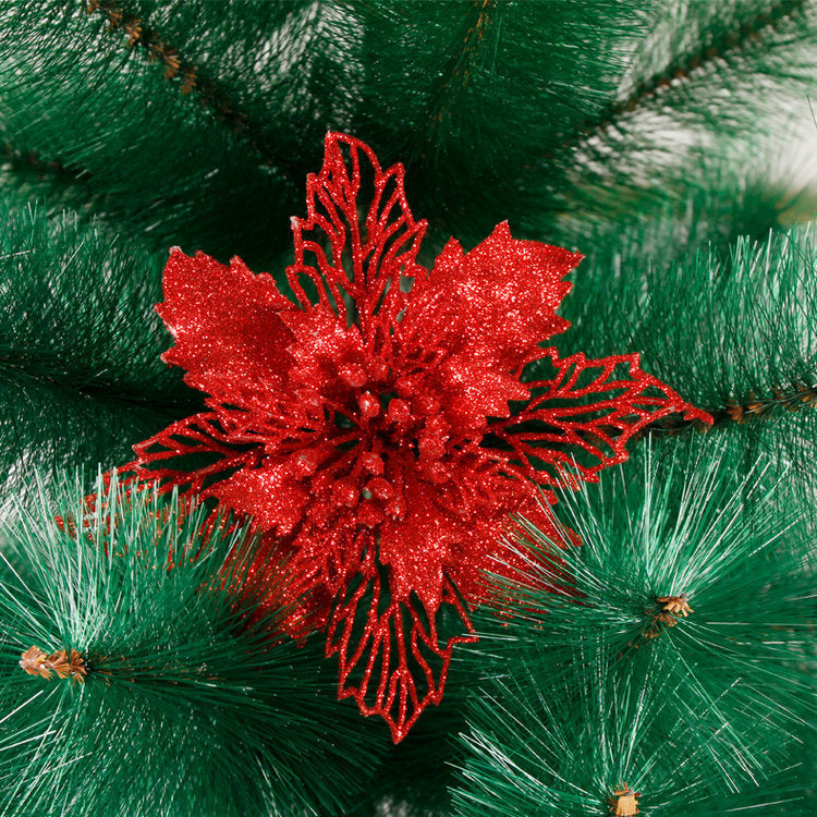 HKM-433299 Hollowed Out Christmas Decorations Canes with Floral Design, 16cm Plastic Craft