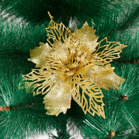 HKM-433299 Hollowed Out Christmas Decorations Canes with Floral Design, 16cm Plastic Craft