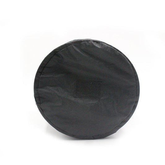HKM-433363 Automotive Folding Trash Can - Car-Mounted Polyester Waste Bin, 15x20CM, Black