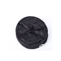 HKM-433363 Automotive Folding Trash Can - Car-Mounted Polyester Waste Bin, 15x20CM, Black