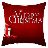 HKM-433363 Festive Santa Elk Snowflake Pillow Cover - 45x45cm Polyester Cushion Cover for Christmas Decor