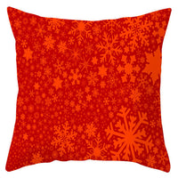 HKM-433363 Festive Santa Elk Snowflake Pillow Cover - 45x45cm Polyester Cushion Cover for Christmas Decor