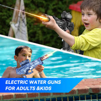 HKM-433491 Electric Water Blaster with Light-Up Feature for Outdoor Fun - High Capacity Water Gun for Ages 5 and Up