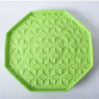 HKM-433555 Pet Silica Gel Lick Mat with Suction Cups - Available in Red, Yellow, Green, and Blue