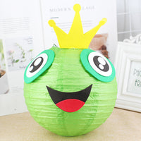 HKM-433619 Handmade Round Paper Lantern DIY Kit with Metal Frame