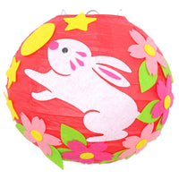 HKM-433619 Handmade Round Paper Lantern DIY Kit with Metal Frame