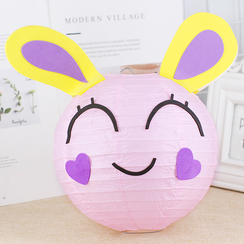 HKM-433619 Handmade Round Paper Lantern DIY Kit with Metal Frame
