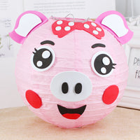HKM-433619 Handmade Round Paper Lantern DIY Kit with Metal Frame