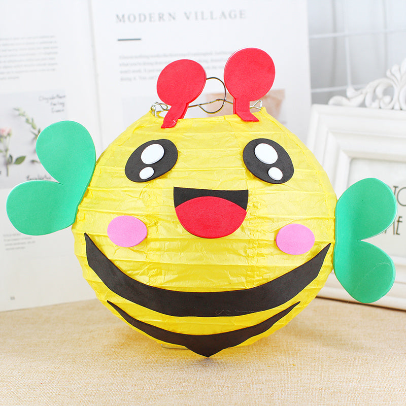 HKM-433619 Handmade Round Paper Lantern DIY Kit with Metal Frame