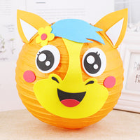 HKM-433619 Handmade Round Paper Lantern DIY Kit with Metal Frame