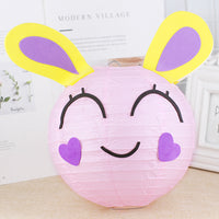 HKM-433619 Handmade Round Paper Lantern DIY Kit with Metal Frame