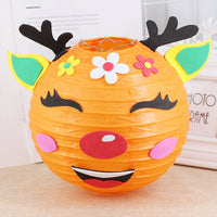 HKM-433619 Handmade Round Paper Lantern DIY Kit with Metal Frame
