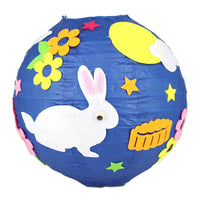 HKM-433619 Handmade Round Paper Lantern DIY Kit with Metal Frame