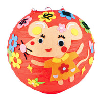 HKM-433619 Handmade Round Paper Lantern DIY Kit with Metal Frame