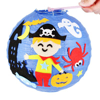 HKM-433619 Handmade Round Paper Lantern DIY Kit with Metal Frame