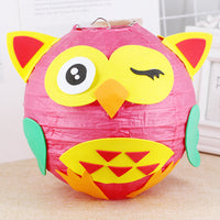 HKM-433619 Handmade Round Paper Lantern DIY Kit with Metal Frame