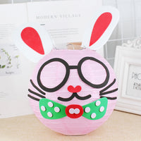 HKM-433619 Handmade Round Paper Lantern DIY Kit with Metal Frame