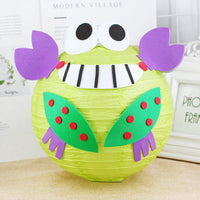 HKM-433619 Handmade Round Paper Lantern DIY Kit with Metal Frame