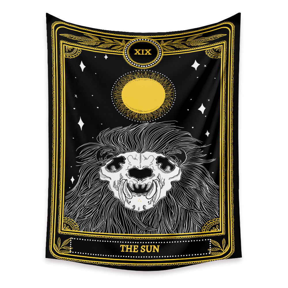 HKM-433683 Tarot Cards Tapestry with Psychedelic Boho Design - Available in Multiple Sizes