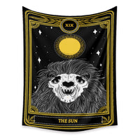 HKM-433683 Tarot Cards Tapestry with Psychedelic Boho Design - Available in Multiple Sizes